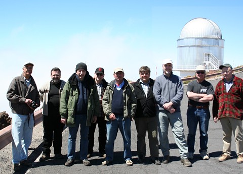 Beobachtergruppe auf dem Roque.