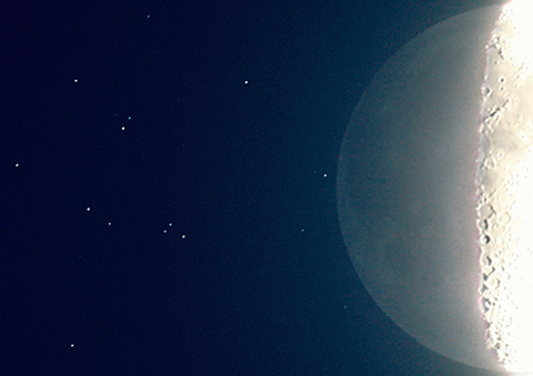 Mond bedeckt die Krippe © Jörn Leineweber